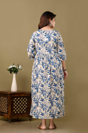 Nayo Multi Printed Maternity Dress For Women