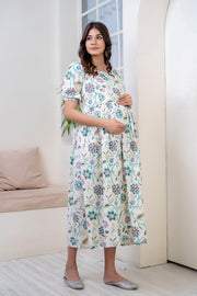 Nayo Off White Maternity Dress For Women