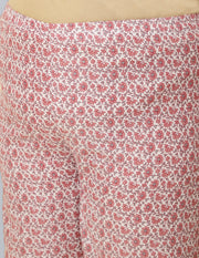 Women Plus Size Pink Printed Kurta And Palazzo With Dupatta