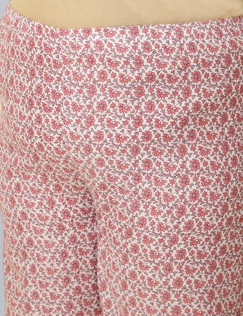 Women Plus Size Pink Printed Kurta And Palazzo With Dupatta