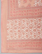 Women Plus Size Pink Printed Kurta And Palazzo With Dupatta