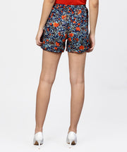 Floral Printed HIgh - Waisted Shorts with Side Pockets