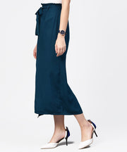 Aasi - House of Nayo Denim blue ankle length trouser with belt