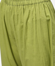 Blue 3/4th sleeve Cotton A-line kurta