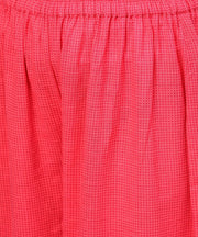 Yellow & Red printed 3/4th sleeve cotton kurta with sharara