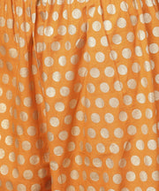 Red printed sleeveless cotton kurta with ankle length pallazo