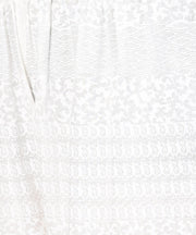 Off white printed sleeveless cotton kurta with ankle length pallazo