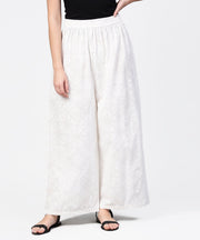 Aasi - House of Nayo Off white printed ankle length pallazo