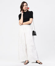 Aasi - House of Nayo Off white printed ankle length pallazo