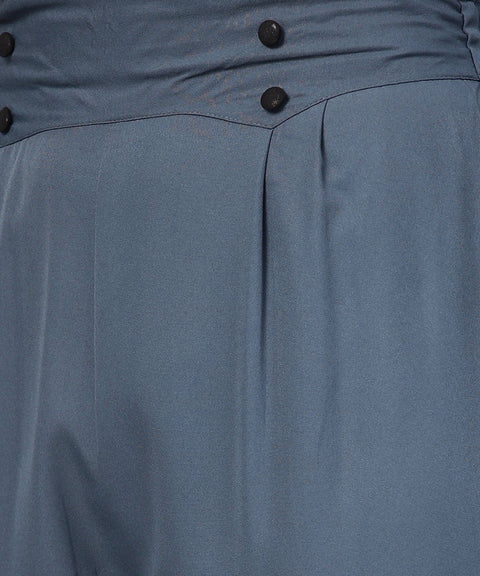 Aasi - House of Nayo Grey ankle length straight trouser