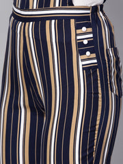 Multi Colored striped Knot style Dungree with white top