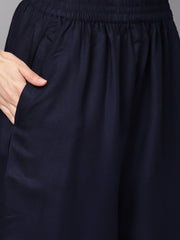 Pastel green Round neck Kurta With Rayon Printed Stole