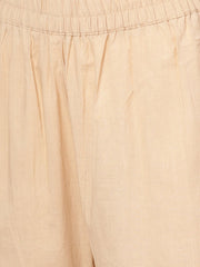 Green 3/4th sleeve rayon kurta With beige palazzo and dupatta