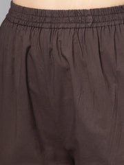 Black & Beige printed Kurti with printed sharara