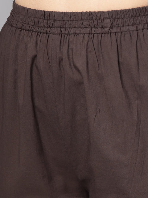 Black & Beige printed Kurti with printed sharara