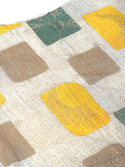 Women Off-White & Mustard Yellow Printed Straight Kurta