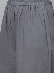 Women A-Line Waist Tie-up Red & Gold Printed kurta & Palazzo Set