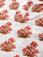 Women White and multi floral prnt Top and pant set