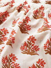 Women White and multi floral prnt Top and pant set