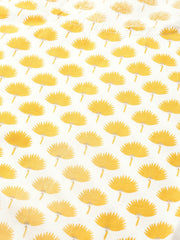 Women Yellow Calf Length Short Sleeves A-Line Ethnic Motifs Printed Cotton Kurta