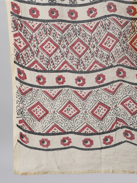 Women Black Three-Quarter Sleeves Straight Kurta Palazzo With Dupatta