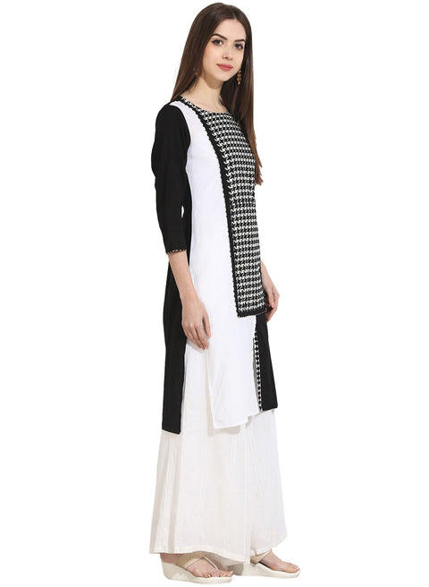 Multi 3/4th sleeve cotton kurta