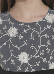 Black sleevless cotton kurti