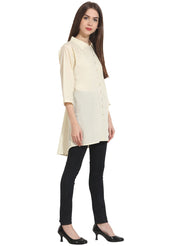 Cream Color 3/4 sleeve cotton tunics
