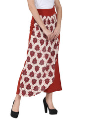 Nayo Solid Maroon cotton Ankle length palazzo