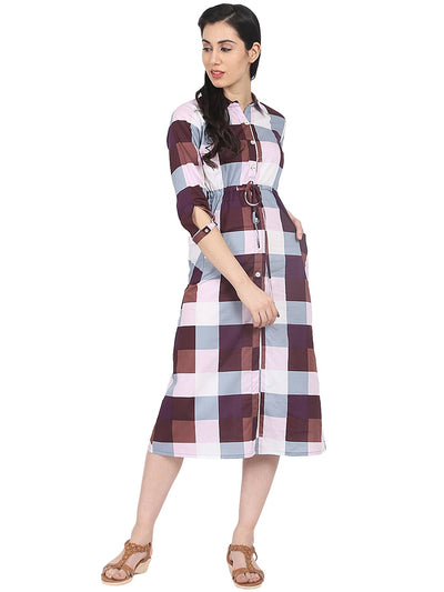 Women A-line Multicolor Dress