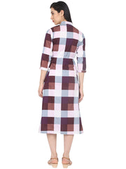 Women A-line Multicolor Dress