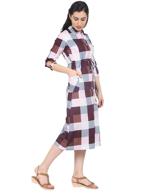 Women A-line Multicolor Dress