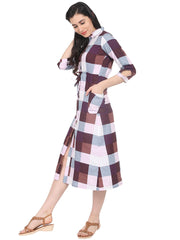 Women A-line Multicolor Dress