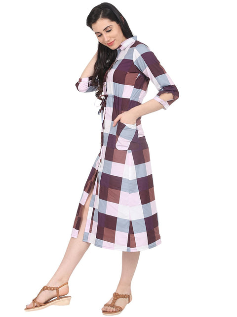 Women A-line Multicolor Dress