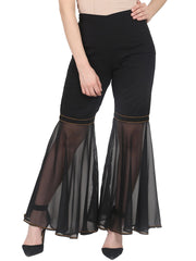 Nayo Black ankle length georgette sharara