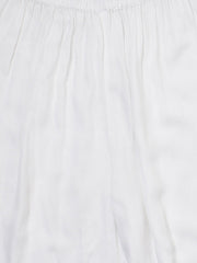 Black printed 3/4th sleeve high slit cotton A-line kurta with off white palazzo