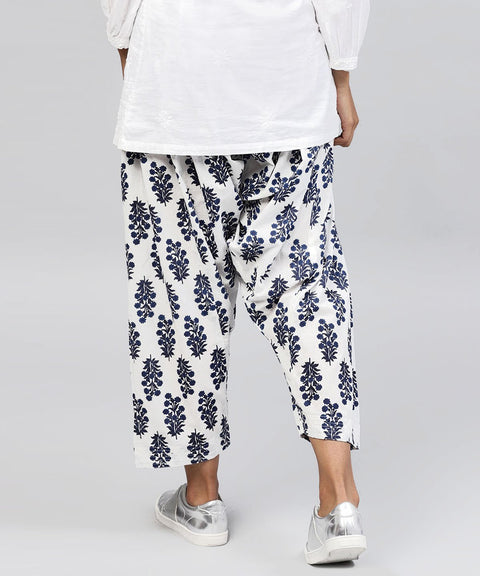 Blue printed Ankle length cotton Salwar