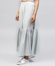 Grey cotton ankle length sharara