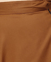 Green printed boat neck sleeveless cotton kurta solid skirt