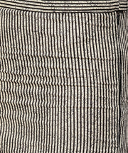 Black front open full sleeve kurta with grey printed palazzo