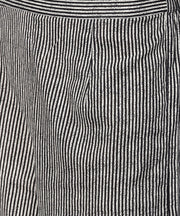 Black striped full sleeve A-line top with regular fit palazzo set