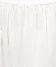 Off white printed 3/4th sleeve straight kurta with printed palazzo set