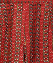 Maroon printed half cold shoulder sleeve low-high kurta with printed palazzo set