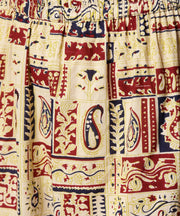 Cream Printed half sleeve kurta with ankle length Palazzo