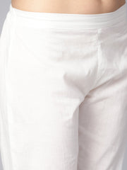 Pastel Green High-low kurta set with White Palazzo