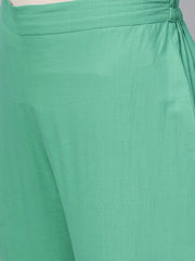 Multi Colored Checked Kurta Set with Straight Pant