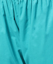 Blue geomatric print 3/4th sleeve cotton straight kurta