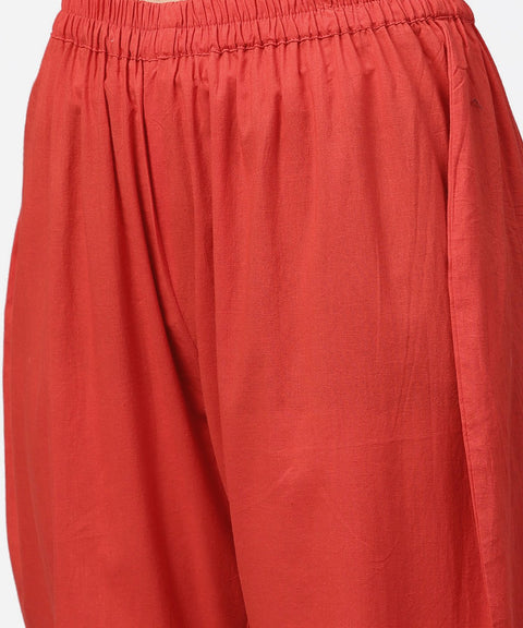 Green 3/4th sleeve cotton kurta