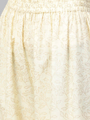 Navy Blue Kurta set with Cream Palazzo And Dupatta