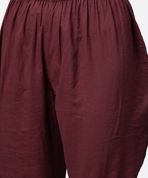 Teal blue 3/4th sleeve cotton kurta